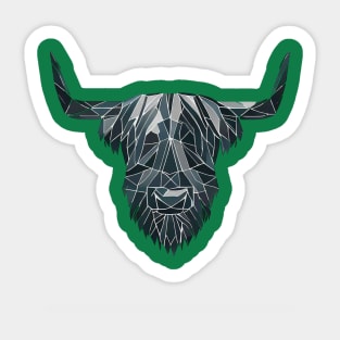 Geometric Highland Cattle Sticker